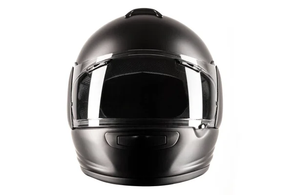 Black Helmet Isolated White Background Studio Shot — Stock Photo, Image