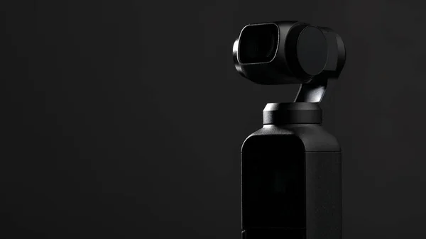 Bologna Itálie Únor 2019 Kapesní Kardanového Dji Osmo Proti Černému — Stock fotografie