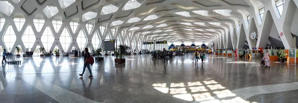 Marrakech Morocco April 2019 Menara International Airport Interior View Tourists — Stock Photo, Image