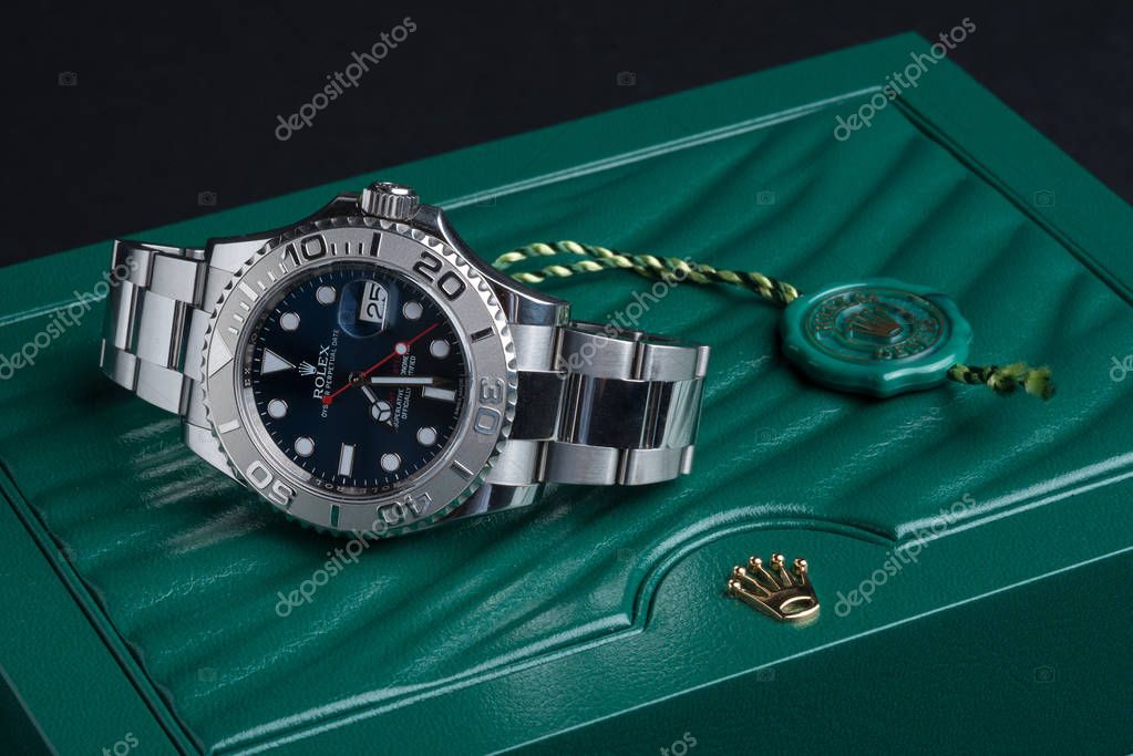 Rolex Oyster watch on original green box.