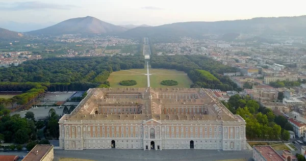Reggia Caserta Kungliga Slottet Och Trädgårdarna Flygfoto Caserta Italien — Stockfoto