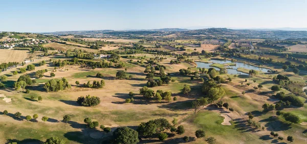 Aerial Campo Golfe Vista Panorâmica — Fotografia de Stock