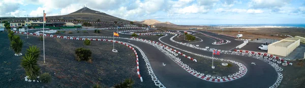 Lanzarote Spanya Haziran 2017 Kart Pistinin Havadan Görünümü — Stok fotoğraf