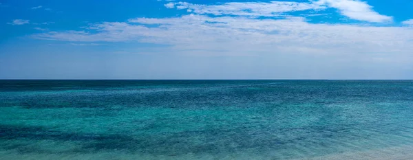 Panoramic Image Ocean Cuba High Resolution Image Made Different Photos — Stock Photo, Image