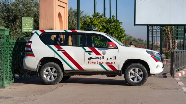 Marrakech Morocco April 2019 Toyota Land Cruiser Car Marrocan Police — Stock Photo, Image