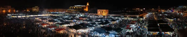 Marrakech Marocko April 2019 Lokala Mat Försäljare Jemaa Fna Square — Stockfoto
