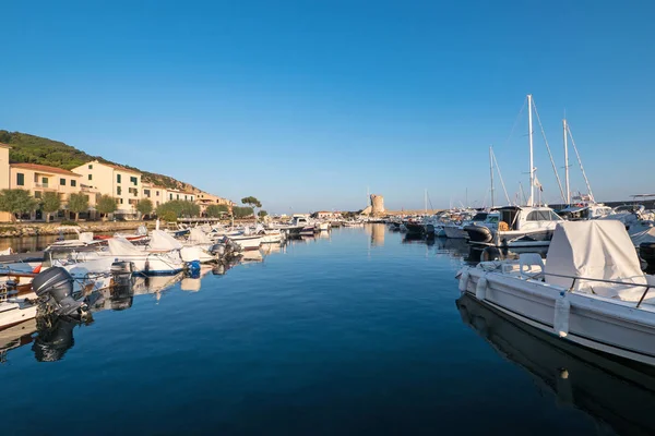 Marciana Marina Harbour View Sunshine Остров Эльба Тоскана Италия — стоковое фото