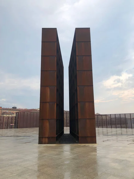 Bologna Italie Juillet 2018 Monument Commémoratif Shoah Près Gare Centrale — Photo