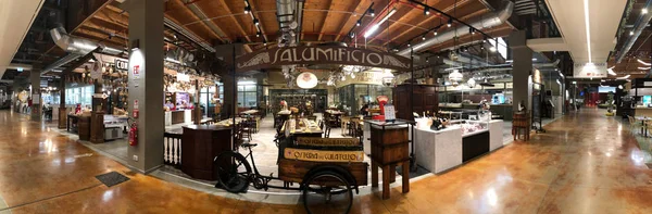 Bologna Itálie Červenec 2018 Restaurace Salumificio Uvnitř Fico Eataly World — Stock fotografie