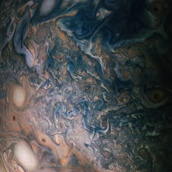 Jupiter Atmosfär Bakgrund Delar Denna Bild Möblerad Nasa — Stockfoto