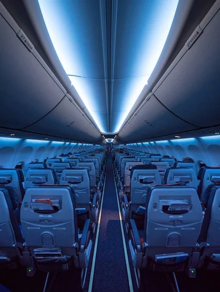 Jet vliegtuig Interior View. — Stockfoto