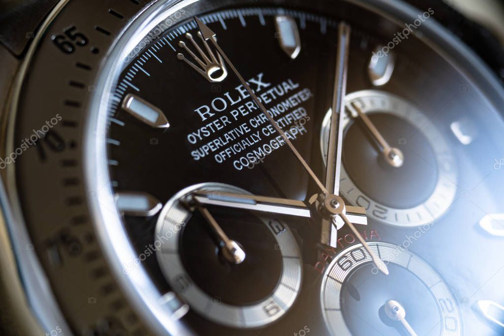 Rolex Daytona Oyster Perpetual Superlative Chronometer, close up shot
