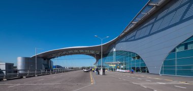 Moskova - Mayıs 2018: Sheremetyevo Uluslararası Havaalanı, Moskova.