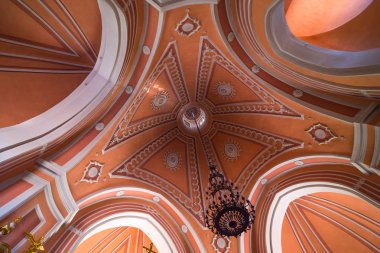 Saint Petersburg - Mayıs 2018: Chesme Kilisesi iç görünümü. Vaftizci Yahya Kilisesi.