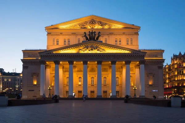 布尔绍伊剧院在夜间 莫斯科 俄罗斯 — 图库照片