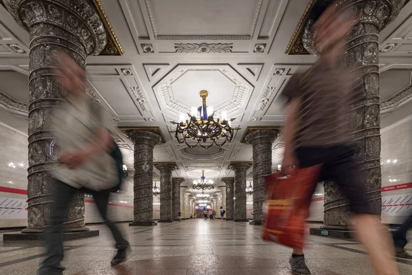 Αγία Πετρούπολη Περίπου Μάιος 2018 Αίθουσα Σταθμού Του Μετρό Αβτόβο — Φωτογραφία Αρχείου