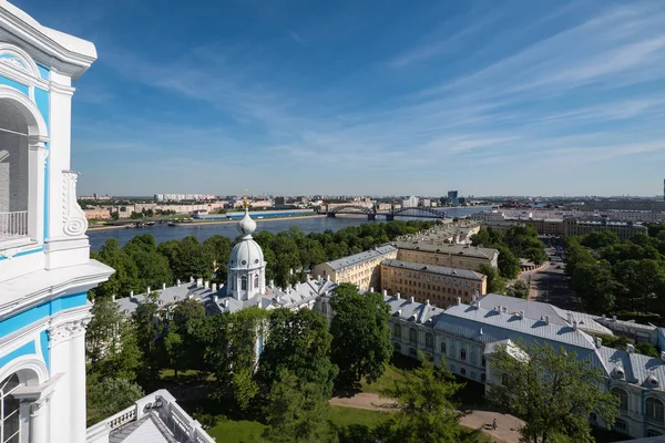 Aerial Skyline Utsikt Över Staden Från Smolny Cathedral Solig Dag — Stockfoto