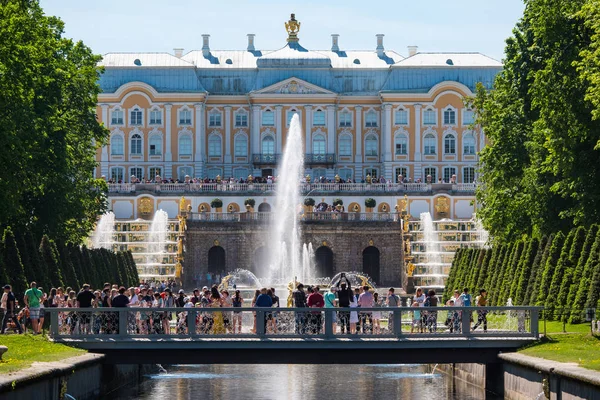 Saint Petersburg Circa Maggio 2018 Gran Cascata Peterhof Conosciuta Come — Foto Stock