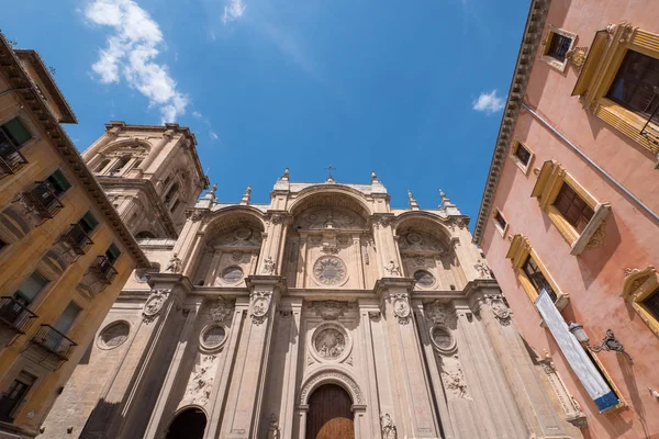 Gevel Van Kathedraal Van Granada Andalusië Spanje — Stockfoto
