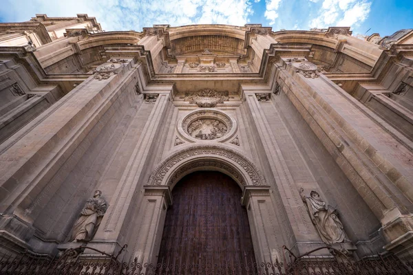 Facciata Della Cattedrale Granada Andalusia Spagna — Foto Stock