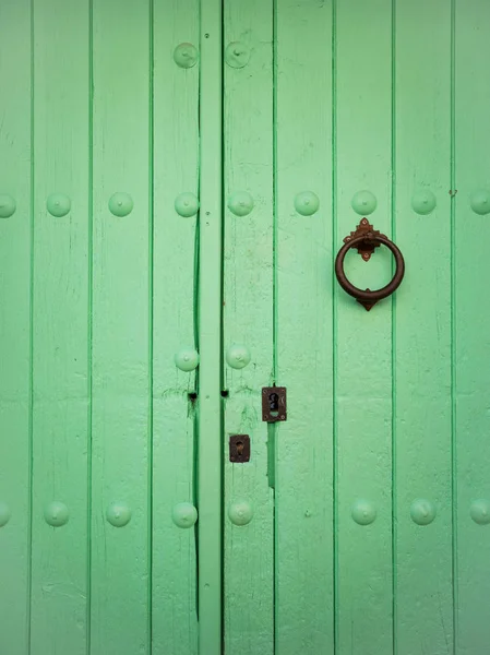 Groene Houten Oude Deur — Stockfoto