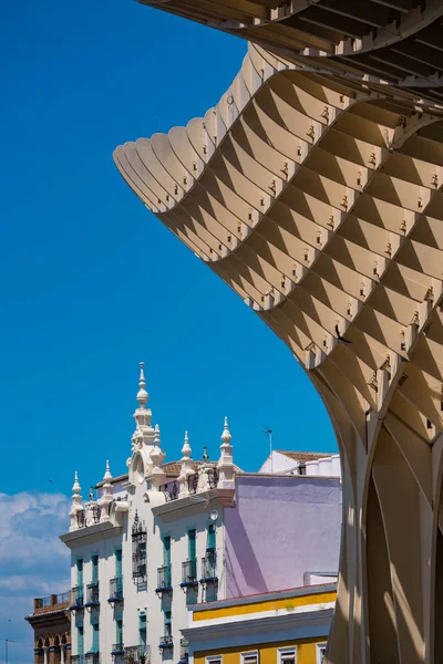 Seville Spagna Circa Giugno 2018 Metropol Ombrellone Contro Cielo Blu — Foto Stock