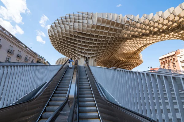 Sevilla Spanien Juni 2018 Metropol Parasol Mot Blue Sky Designad — Stockfoto