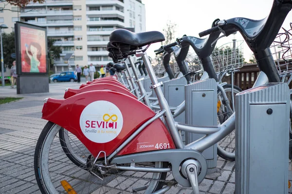 Seville Spain Circa June 2018 Sevici Bike Sharing Seville — Stock Photo, Image