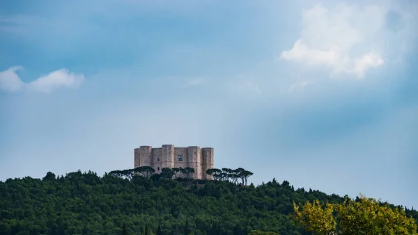 Кастель Дель Монте Проти Синього Неба Знаменитий Замок Побудований Восьмикутної — стокове фото