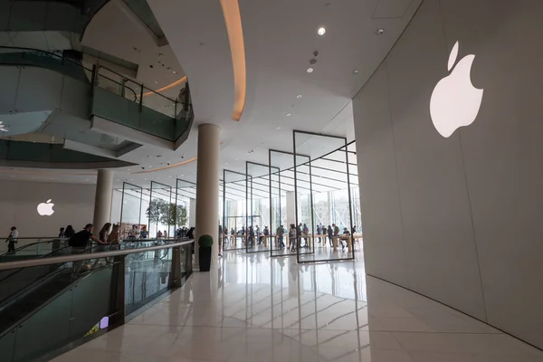 Dubaj Říjen 2018 Vchod Obchodu Apple Store Uvnitř Dubaj Mall — Stock fotografie