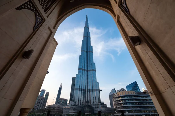 Dubai Octombrie 2018 Vedere Panoramică Turnului Fântânilor Burj Khalifa — Fotografie, imagine de stoc