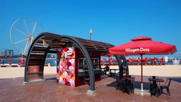 Dubai October 2018 Jbr Jumeira Beach Resort Beach Haagen Dazs — Stock Photo, Image