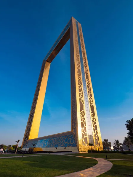 Dubai Οκτωβριοσ 2018 Dubai Frame Close View Πλαίσιο Είναι Ένα — Φωτογραφία Αρχείου