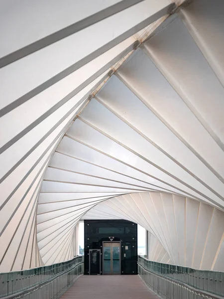 Dubai October 2018 Dubai Water Canal Footbridge Interior View — Stock Photo, Image