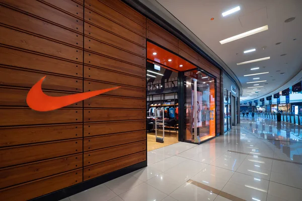 Dubai Ekim 2018 Nike Mağazası Dubai Avm Nike Dünyanın Büyük — Stok fotoğraf
