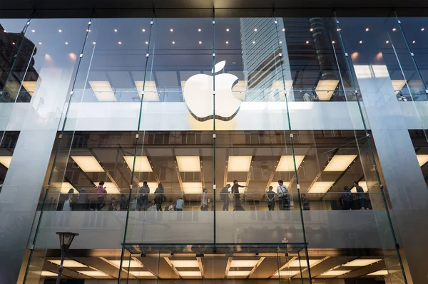 Hong Kong Chiny Listopada 2015 Fasada Sklepu Apple Store Apple — Zdjęcie stockowe