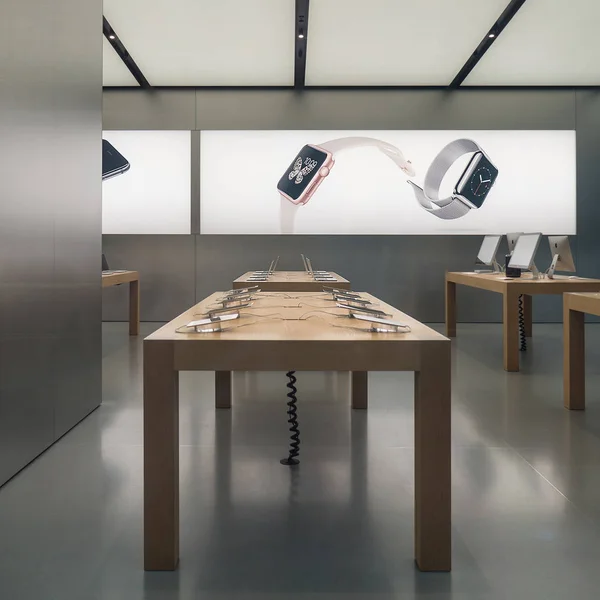 Гонконг Кина Ноября 2015 Окно Apple Store Коулуне Apple Inc — стоковое фото