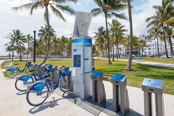 Miami Marzo 2016 Estación Citi Bike South Beach — Foto de Stock