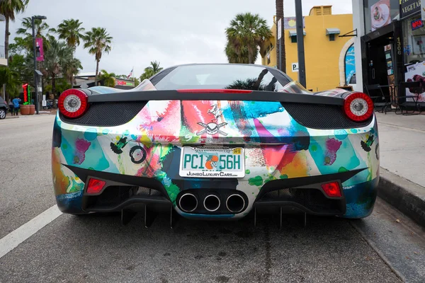 Fort Lauderdale Marzo 2016 Ferrari Deportivo Aparcado Calle — Foto de Stock