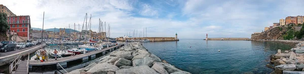 Bastia Francia Julio 2016 Vista Panorámica Del Puerto Antiguo Durante —  Fotos de Stock
