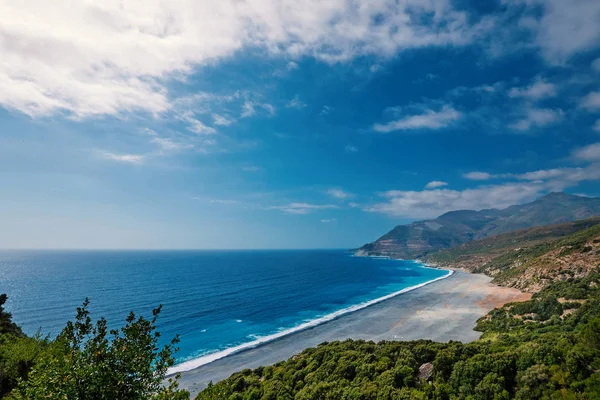 Vista Aérea Playa Nonza Córcega Francia —  Fotos de Stock