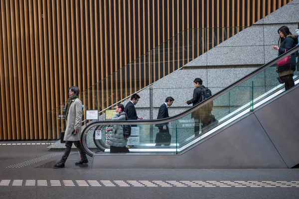 Tokio Japonsko Circa Březen 2017 Eskalátory Uvnitř Tokijského Mezinárodního Fóra — Stock fotografie