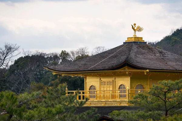 Kinkaku Temple Also Called Golden Pavilion Winter Time Kyoto Japan — Stock Photo, Image