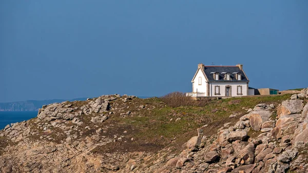 Yalnız Ile Sahil Şeridipanoramik Görünümü Brittany Fransa — Stok fotoğraf