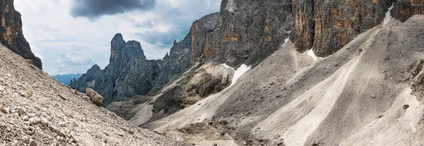 Vista Panorâmica Das Famosas Montanhas Das Dolomitas Itália — Fotografia de Stock