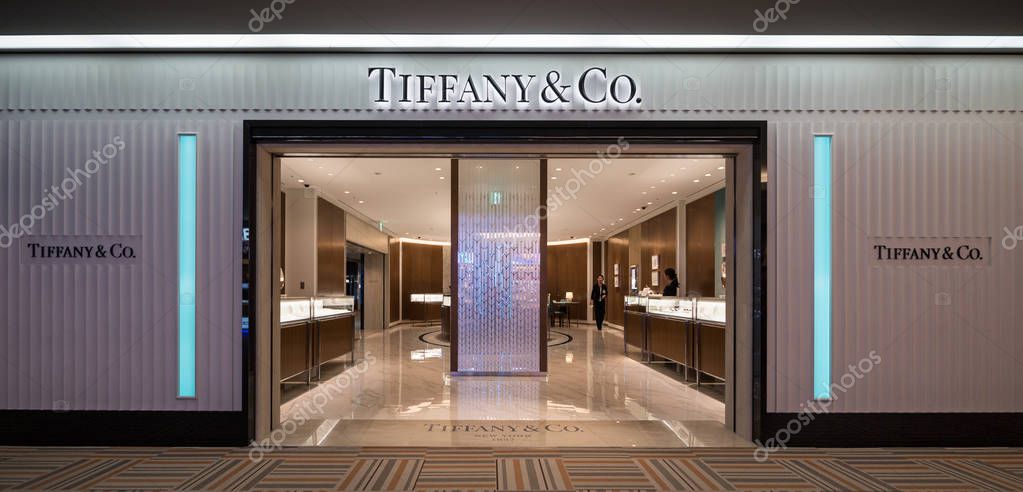 TOKYO, JAPAN - CIRCA MARCH, 2017: Tiffany & Co store inside Narita airport. Tiffany & Company is an American luxury jewelry and specialty retailer, headquartered in New York City.