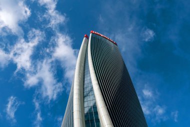 Zaha Hadid modern kule detayı gökyüzü, Şehir Hayatı Alışveriş Bölgesi 