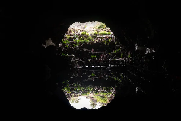 Pięknej Jaskini Jameos Del Agua Lanzarote Wyspy Kanaryjskie Hiszpania — Zdjęcie stockowe