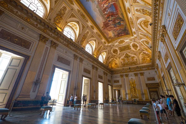 Caserta Italie Août 2017 Palais Royal Vue Intérieur Était Grand — Photo