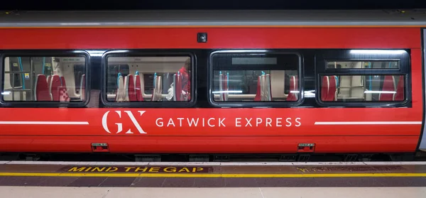 Londres Reino Unido Circa Maio 2018 Gatwick Express Treina Com — Fotografia de Stock